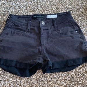 Black jean shorts